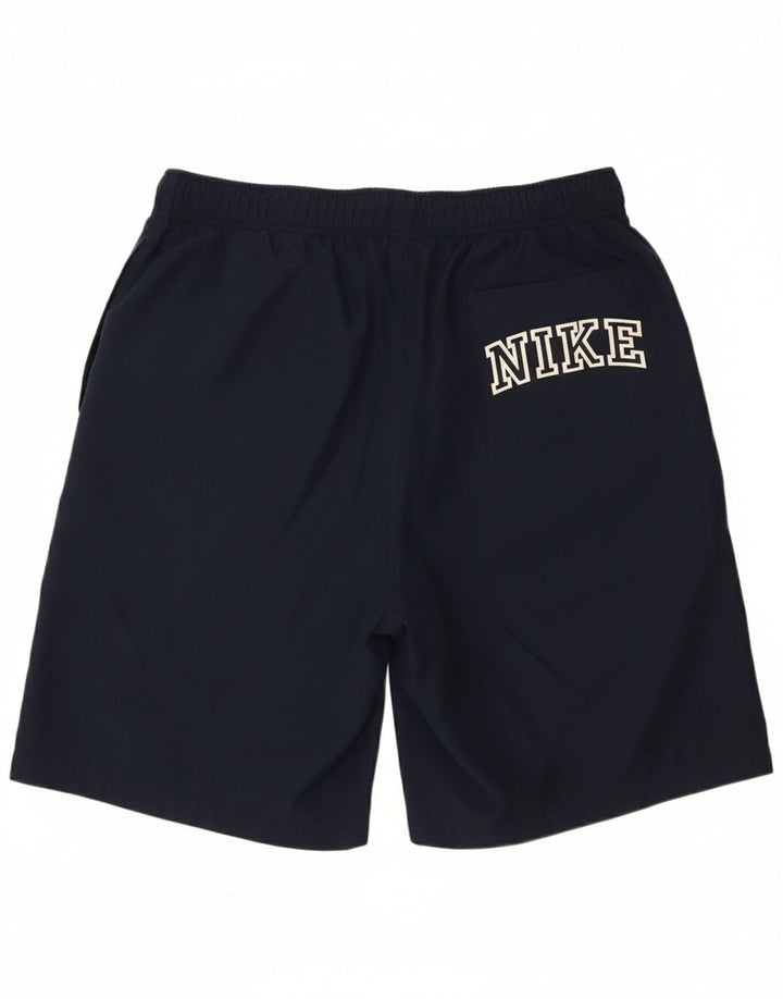 NIKE Mens Graphic Sport Shorts Large  Navy Blue Polyester