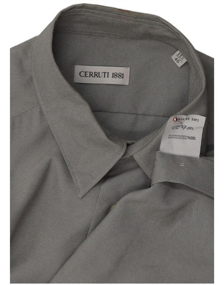 Cerruti 1881 herreskjorte str. 40 15 1/2 mellemgrå polyester