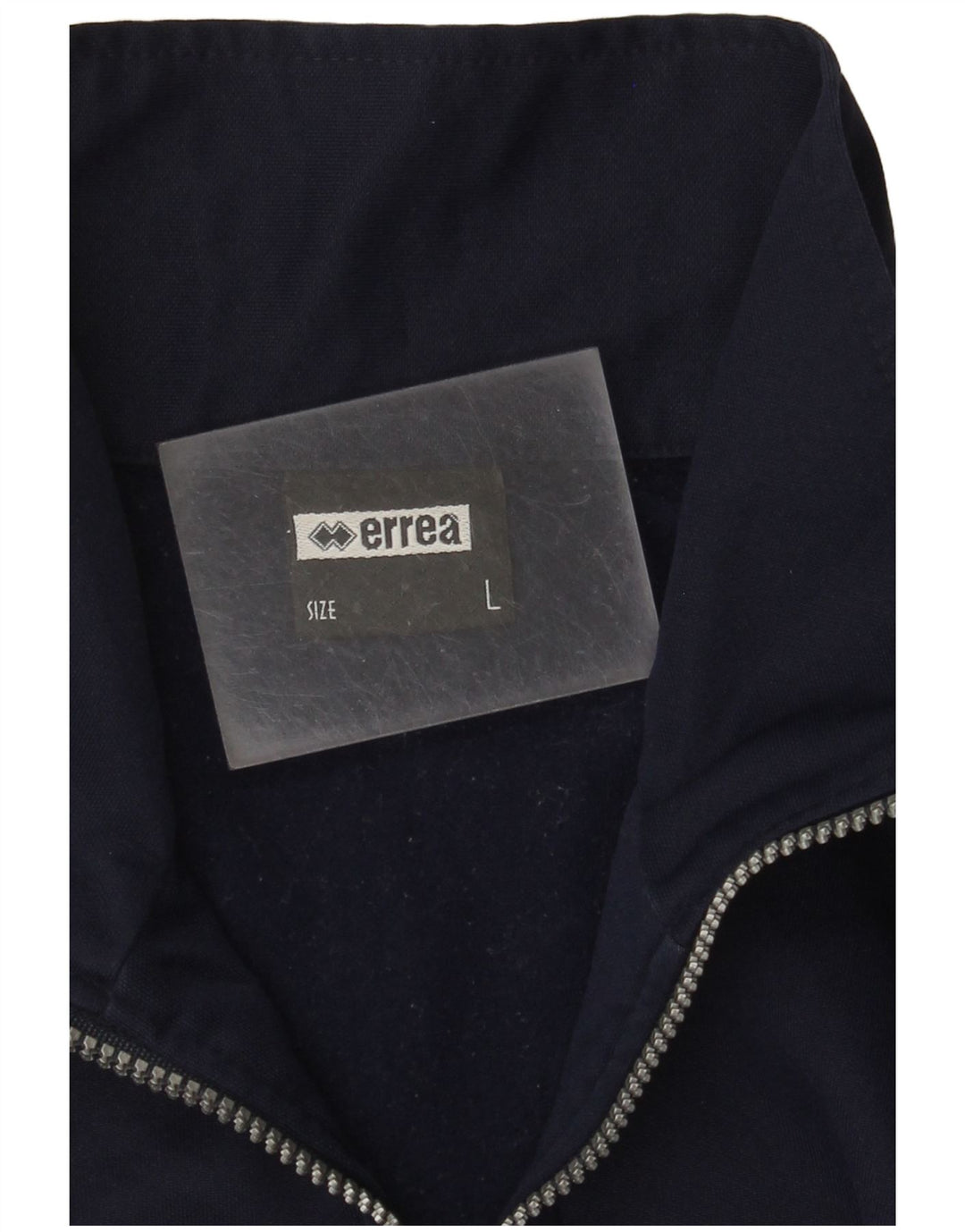 Errea Herre Zip Neck Sweatshirt Jumper Large Navy Blue Polyester