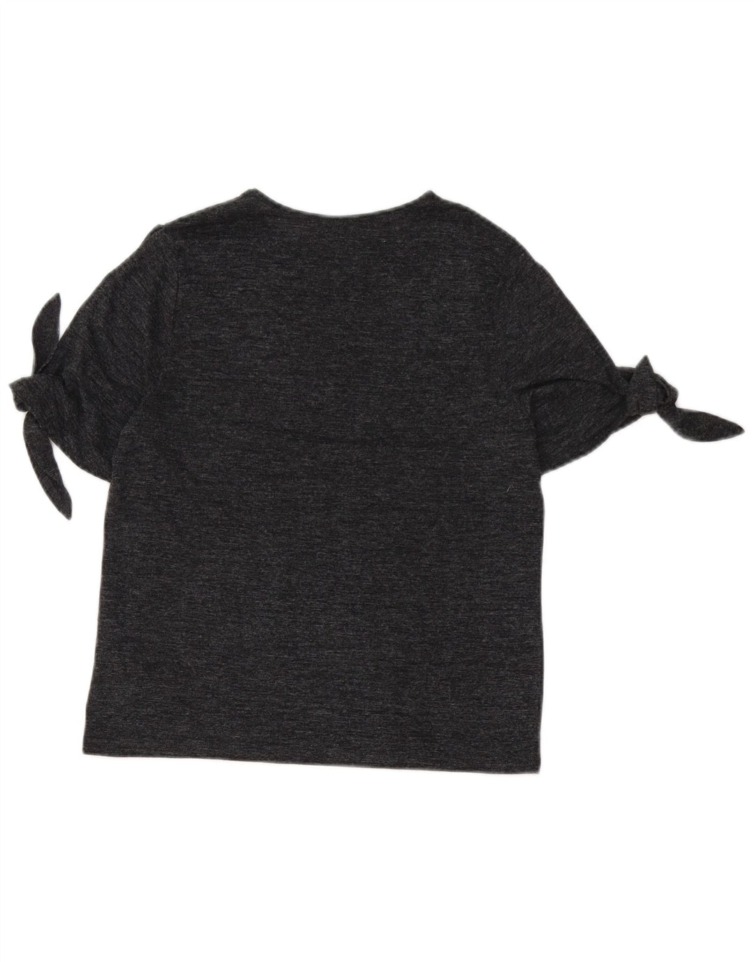 Zara Dame T-Shirt Top UK 12 Medium Grey Flecked Polyester