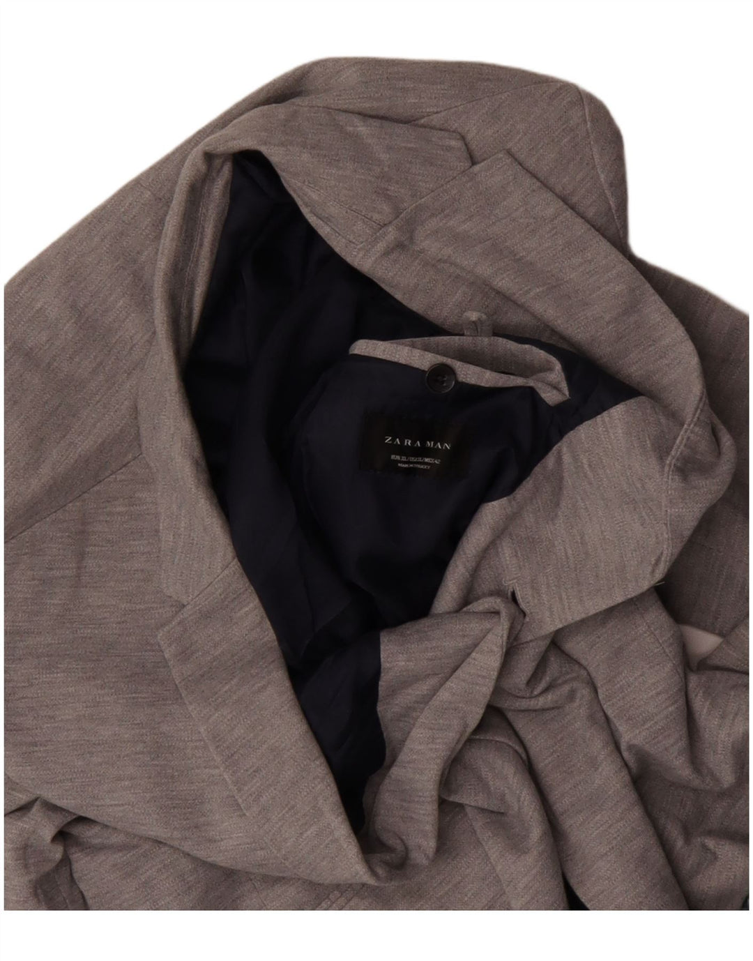 Zara Herre 2-knaps blazerjakke UK 42 XL Grå Polyester