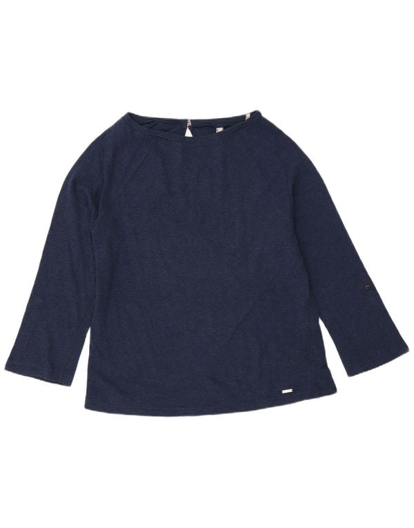 WOOLRICH Dame Top Langærmet UK 16 Large Navy Blue