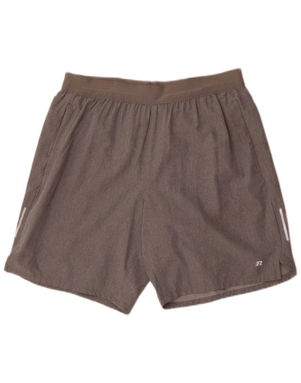 Russell Athletic Mens Sport Shorts Large  Grey Polyester