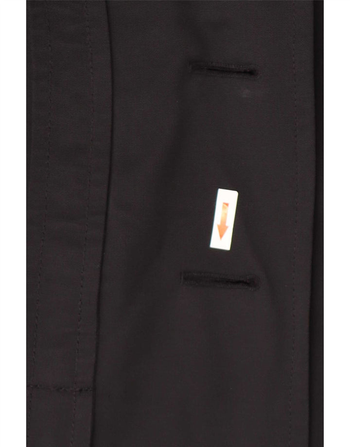 Zara Dame 1 Knap Blazer Jacket UK 10 Small Black Bomuld
