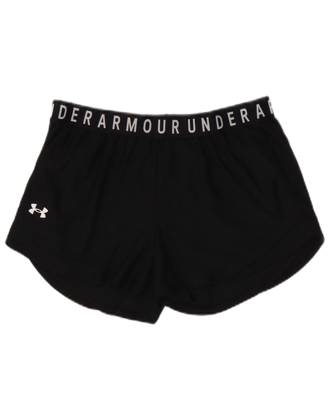 UNDER ARMOUR Dame Heat Gear Graphic Sports Shorts UK 14 Large Black