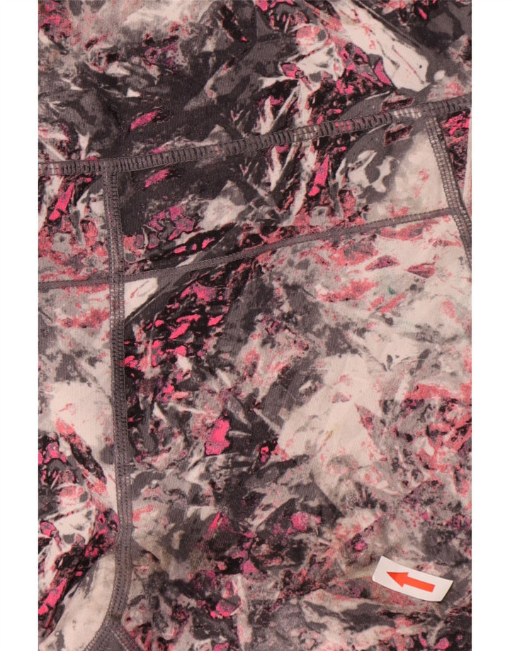 Calvin Klein Womens Abstrakt Mønster Leggings UK 8 Small Multicolored