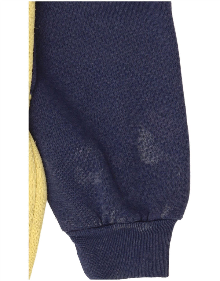 DASH Herre grafisk knaphals sweatshirt Jumper Medium Gul Colourblock