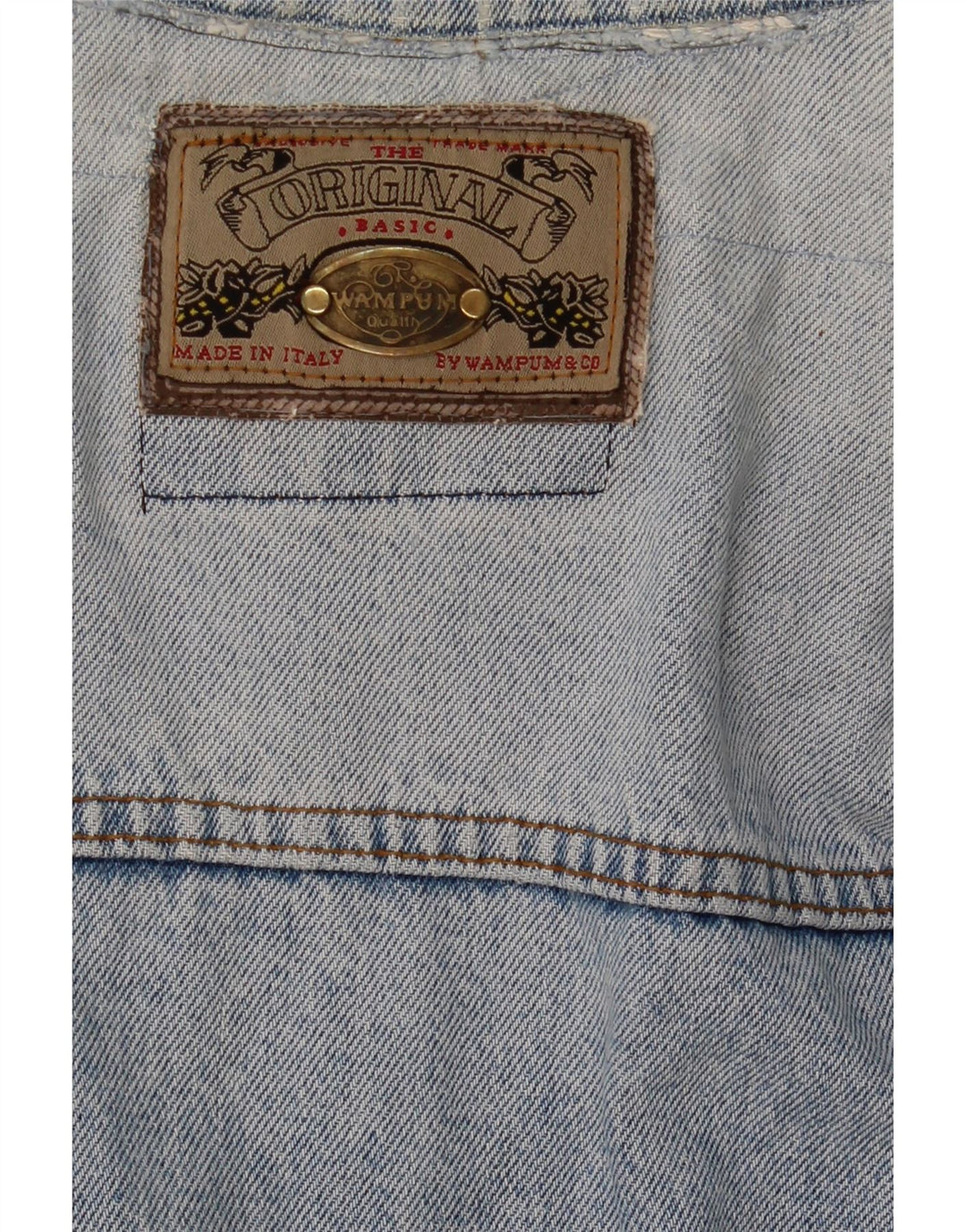 Wampum Herre denimjakke UK 38 Medium Blue