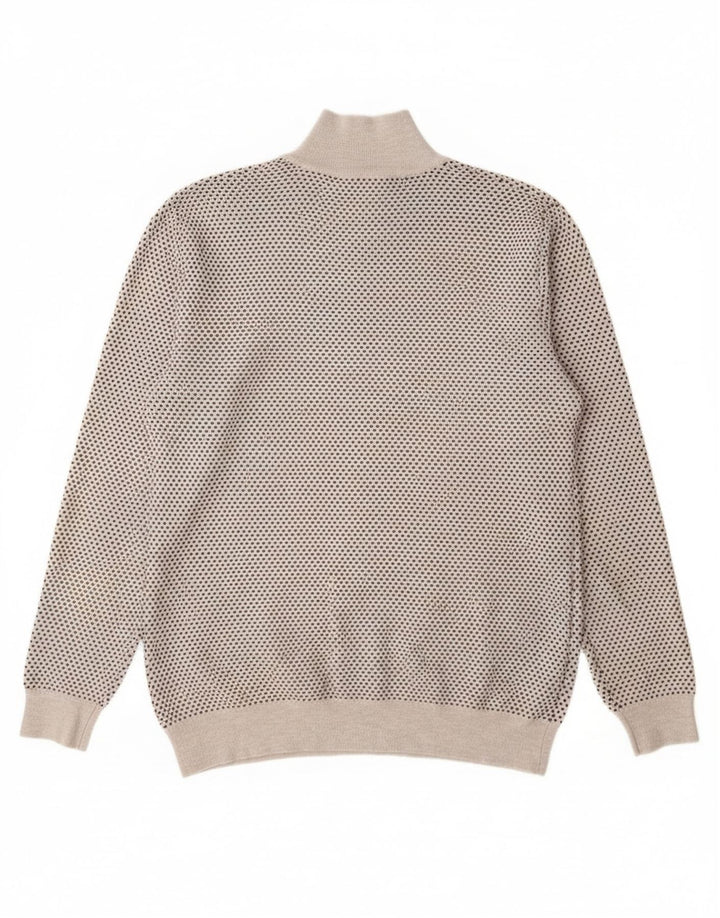 Trussardi Herre Cardigan Sweater Stor Grå Plettet Viscose