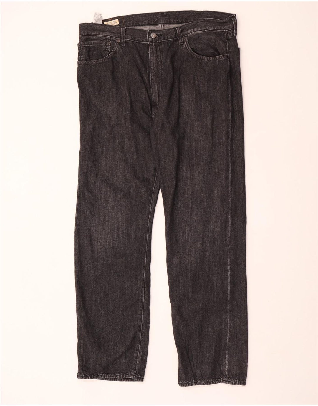LEVI'S Herre Relaxed Fit Straight Jeans W36 L32 Sort Bomuld