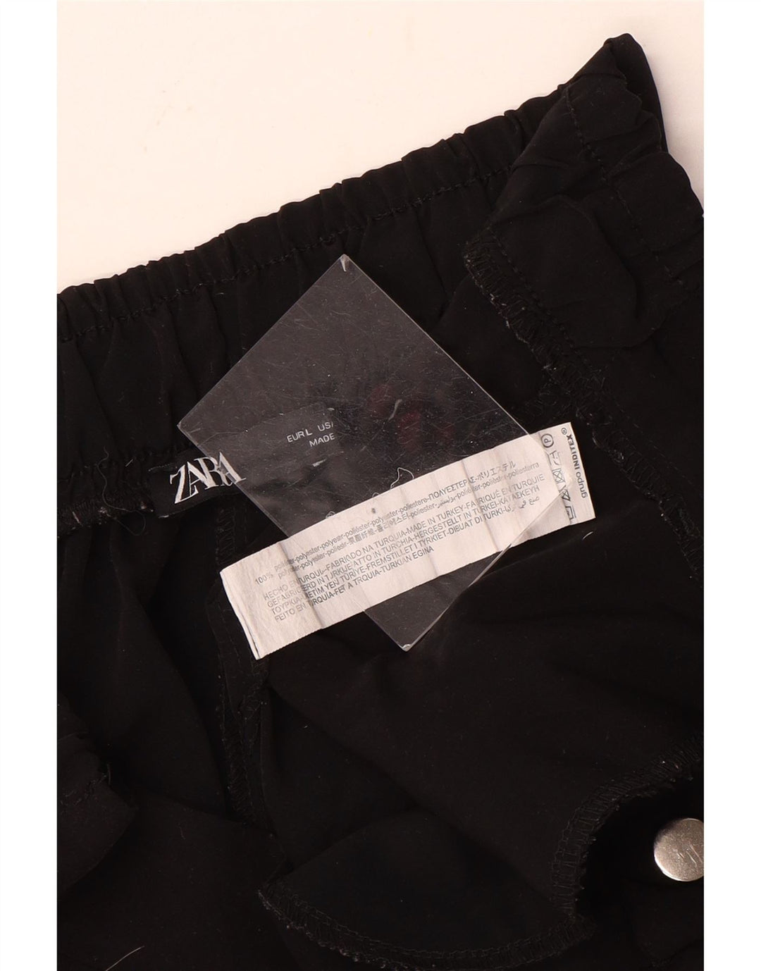 ZARA Joggers Cargo Bukser Large W3 Sort Polyester
