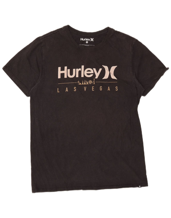 Hurley Herre Las Vegas Grafisk T-Shirt Top Medium Sort Bomuld