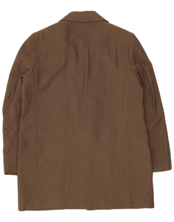 All Saints Womens Open Blazer Jacket UK 12 Medium Khaki Viscose