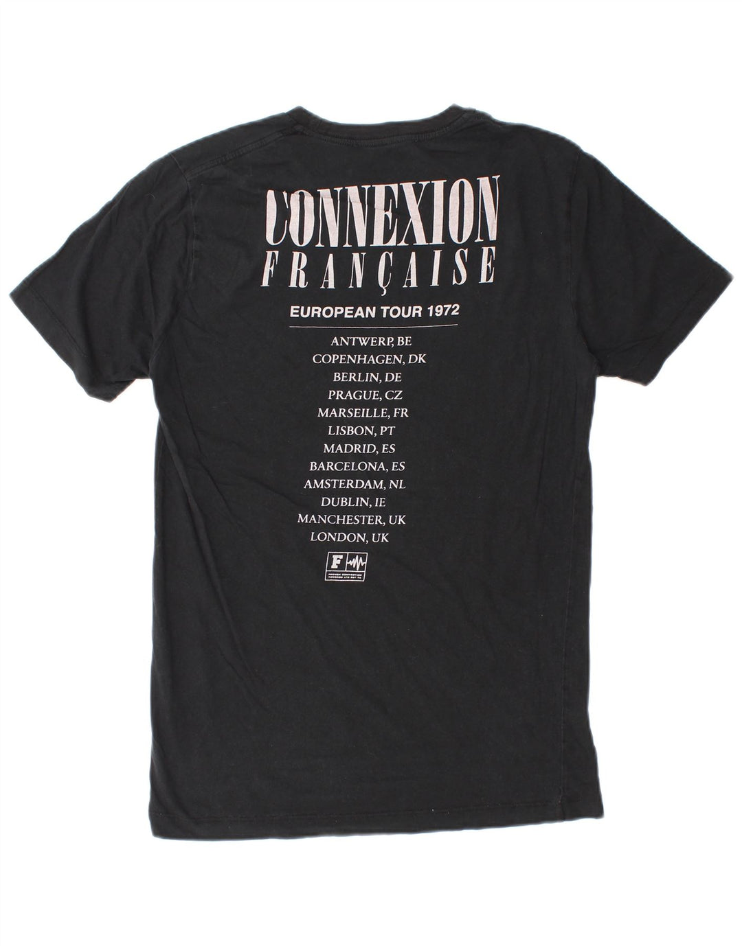 French Connection Herre grafisk T-shirt Top Lille sort bomuld