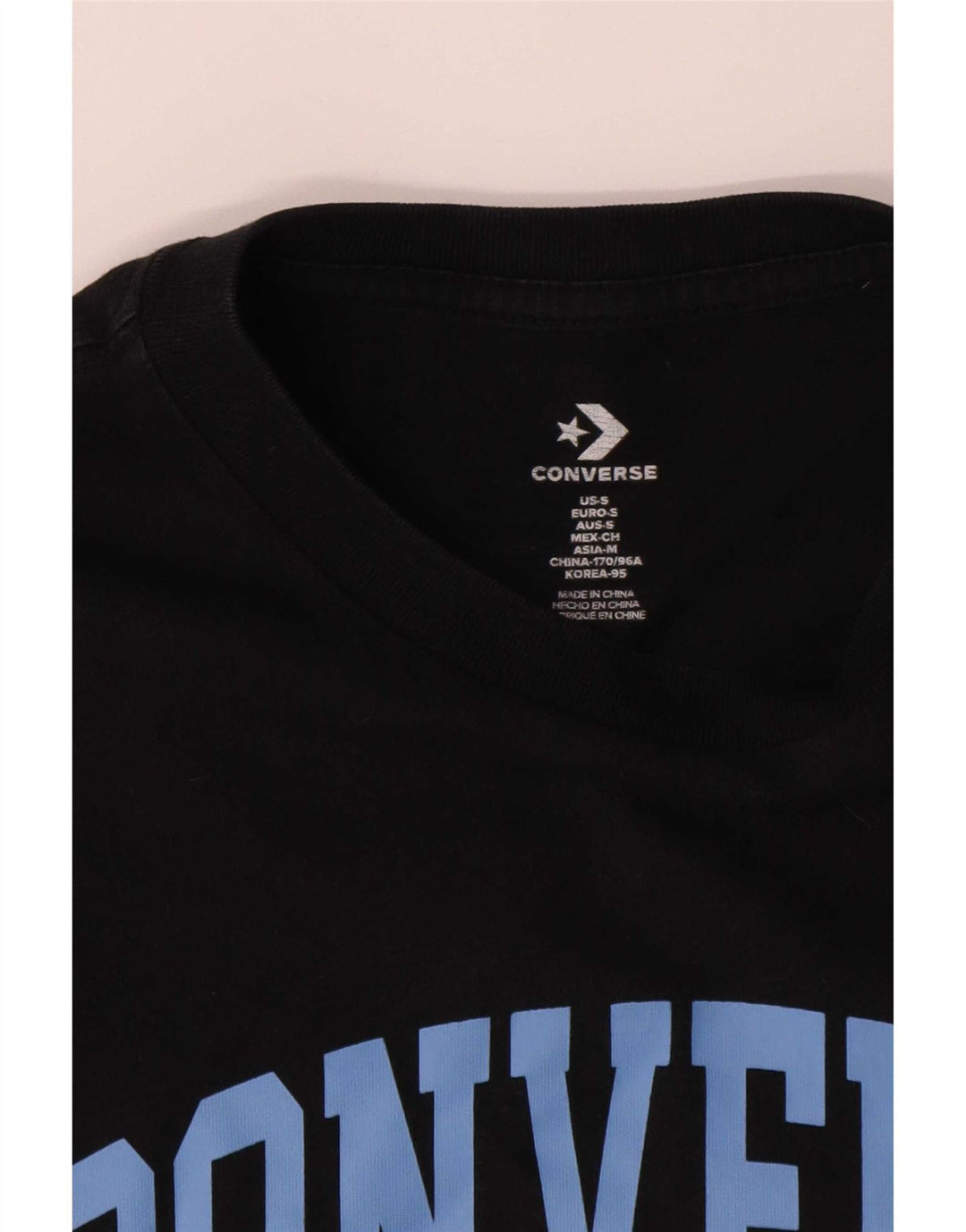 Converse grafisk t-shirt til mænd, lille sort bomuld