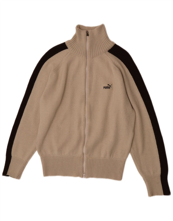 Puma Cardigan Sweater til mænd Stor Beige Colourblock