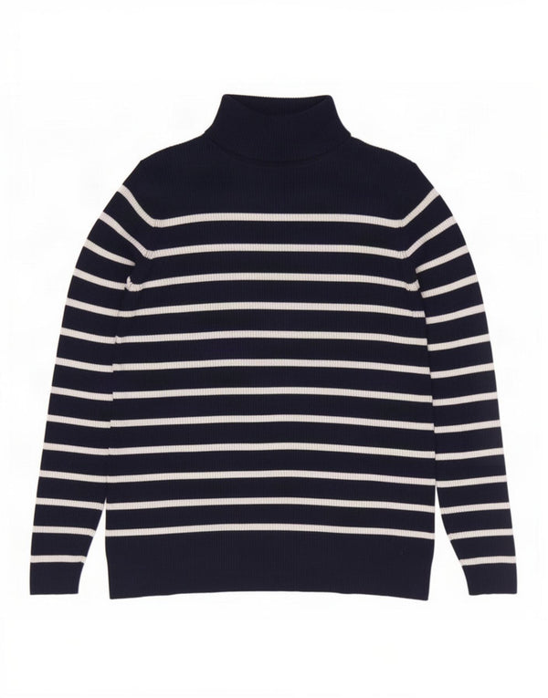 Marks & Spencer Womens Turtle Neck Jumper Sweater UK 20 2XL Navy Blue