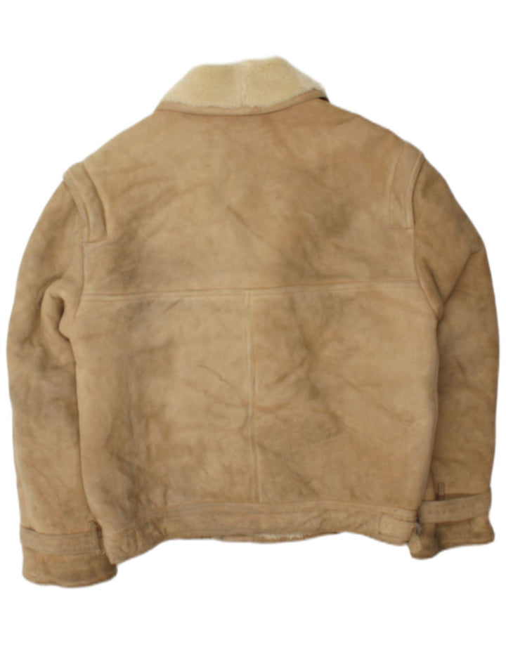 McGregor Herre Double Breasted Shearling Jacket IT 50 Large Beige