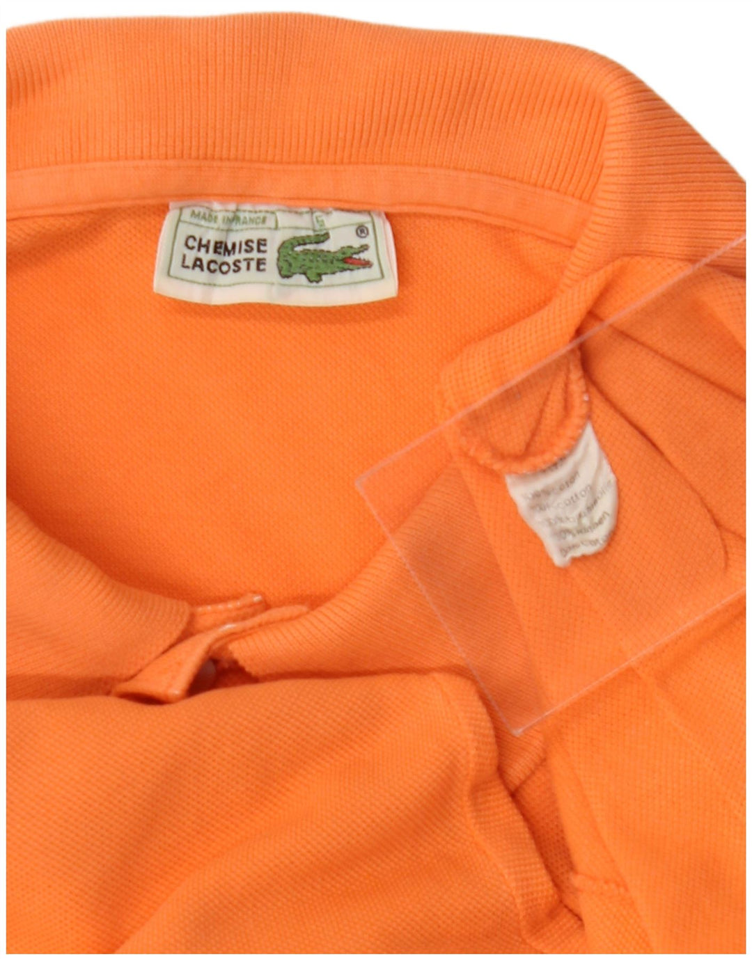 LACOSTE Poloshirt til mænd størrelse 5 Large Orange Bomuld