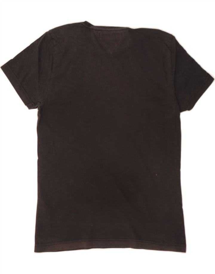 TOMMY HILFIGER Mens Graphic T-Shirt Top Small Black Cotton Vintage Tommy Hilfiger and Second-Hand Tommy Hilfiger from Messina Hembry 