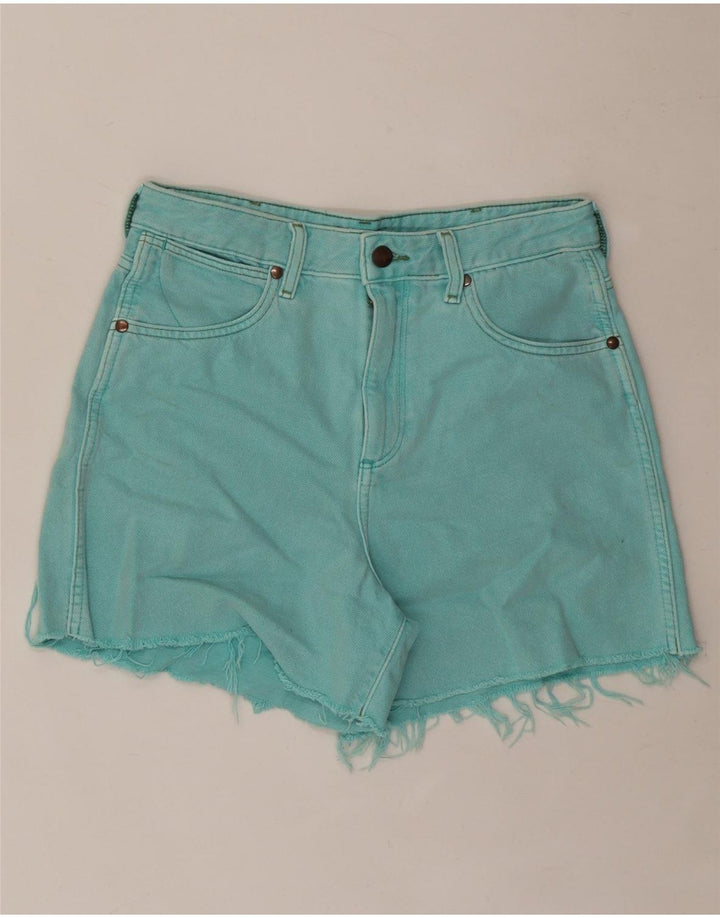 WRANGLER denimshorts til kvinder W28 Medium turkis bomuld