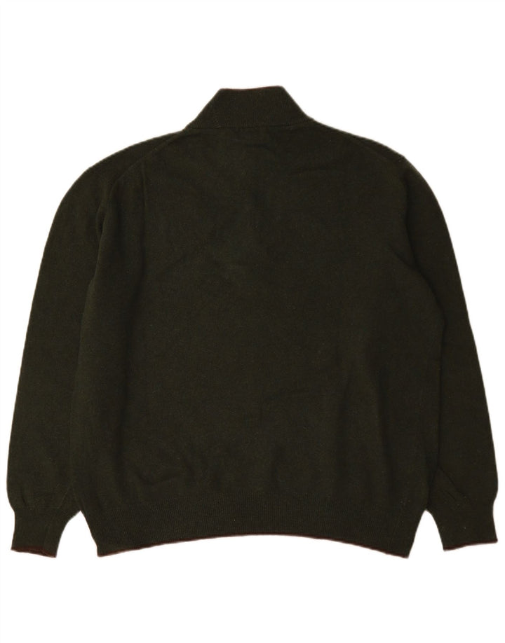 Fila Herre Zip Neck Jumper Sweater Stor Grøn Uld