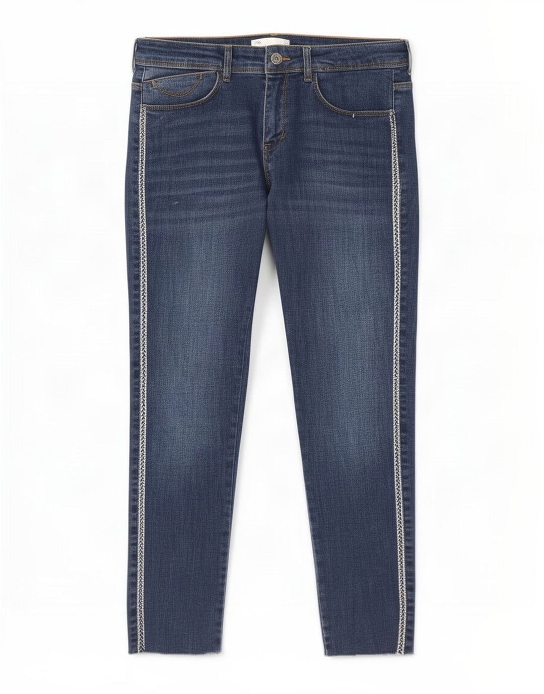 Zara Dame Straight Jeans EU 40 Medium W30 L27 Blå