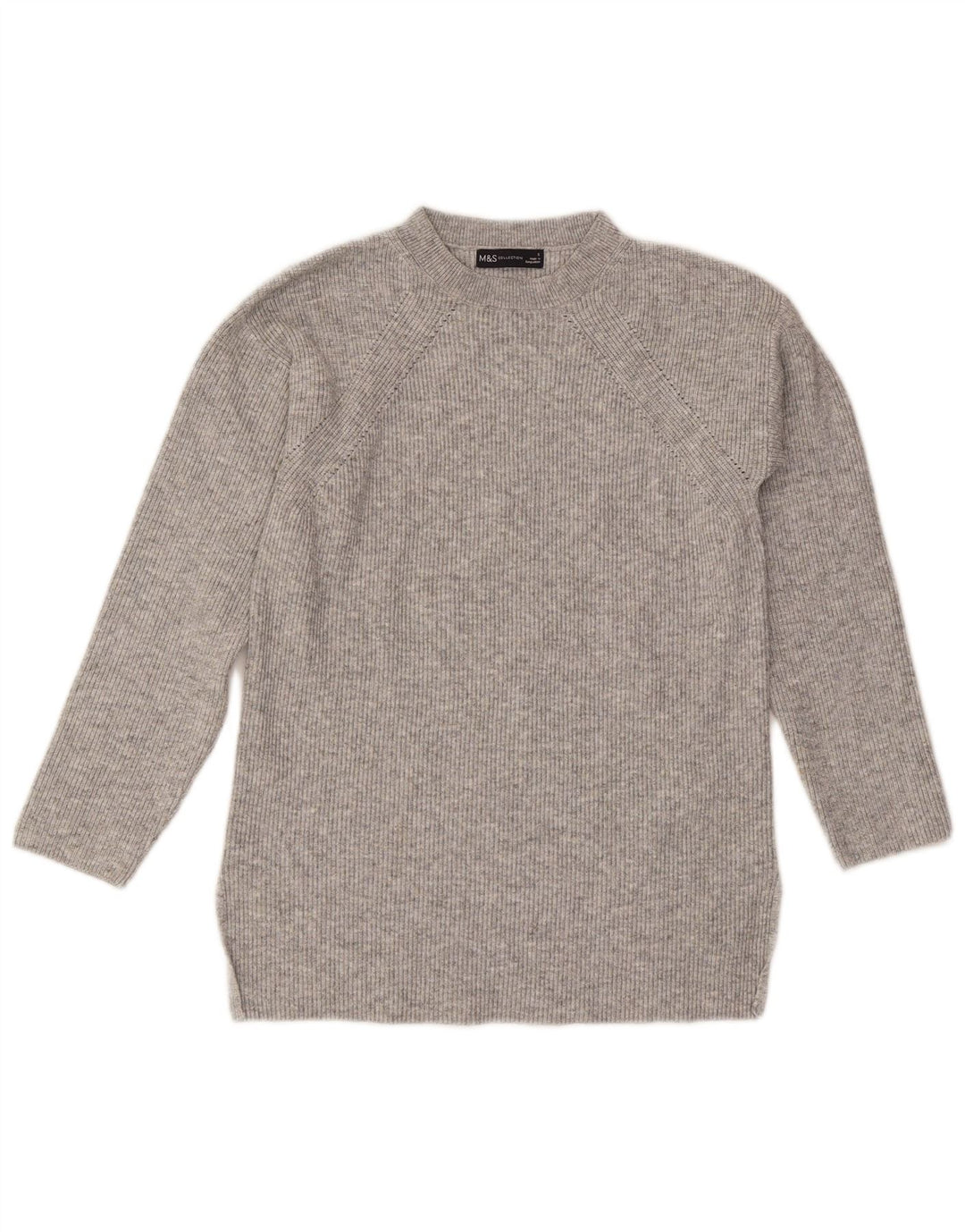 Marks & Spencer Dame sweater med rund hals DK 10 Small Grey Flecked