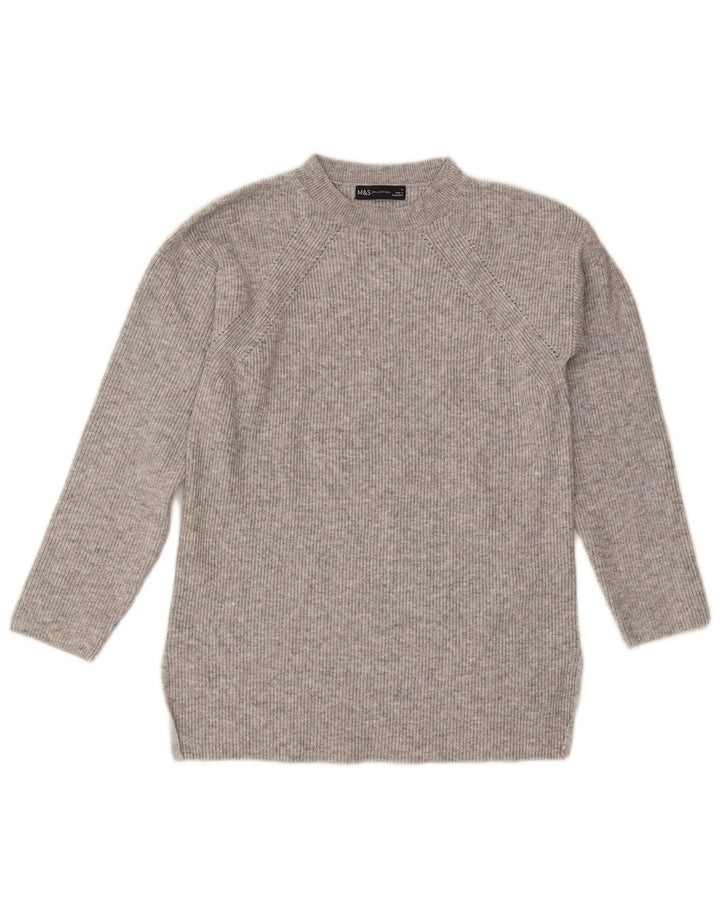Marks & Spencer Dame sweater med rund hals DK 10 Small Grey Flecked