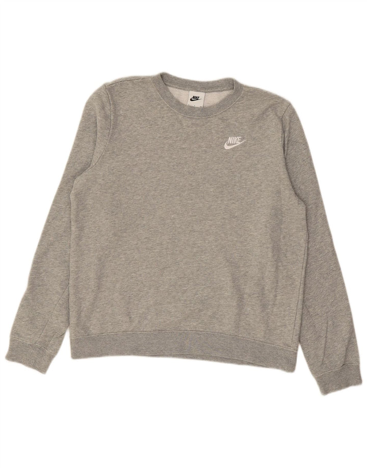 NIKE Sweatshirt til mænd, lille grå bomuld