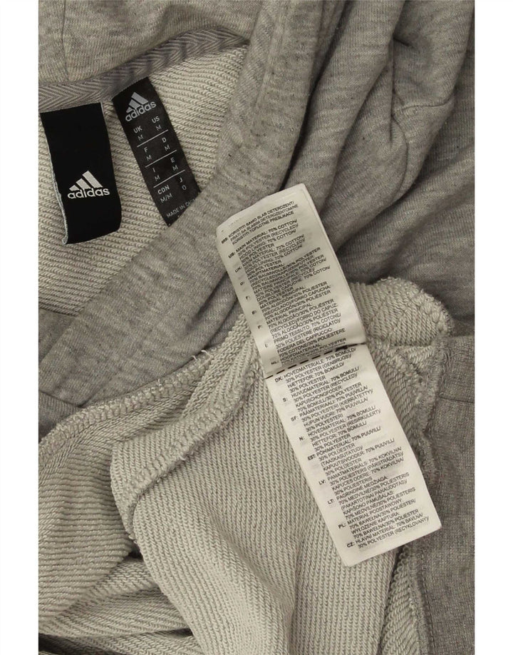 Adidas Grafisk hættetrøje til mænd mellemgrå flækket bomuld
