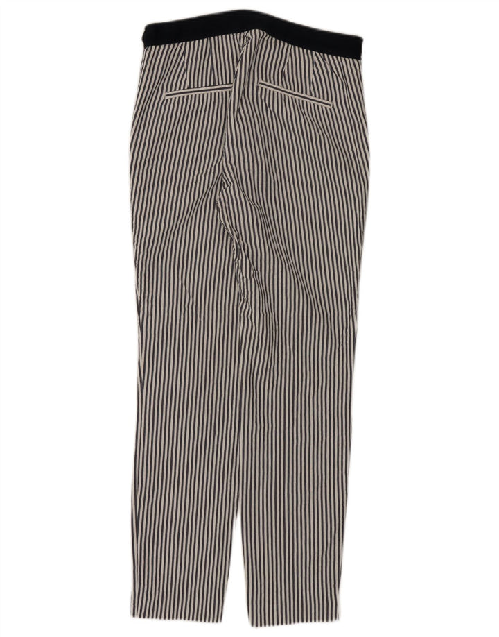 ZARA Slim Chinobukser til kvinder Small W26 L27 Hvidstribet bomuld