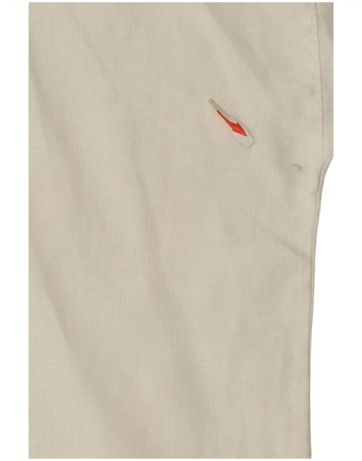 Stefanel Dame Batwing Bluse Top UK 14 Large White Linen