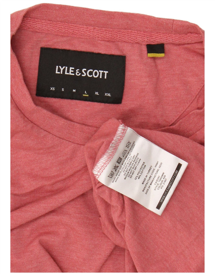 LYLE & SCOTT Herre T-Shirt Top Stor Rød Polyester