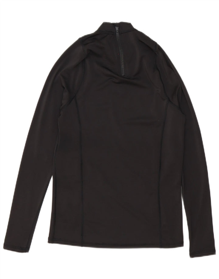 Mistral Herre Grafisk Zip Neck Pullover Træningsdragt Top Lille Sort Polyester