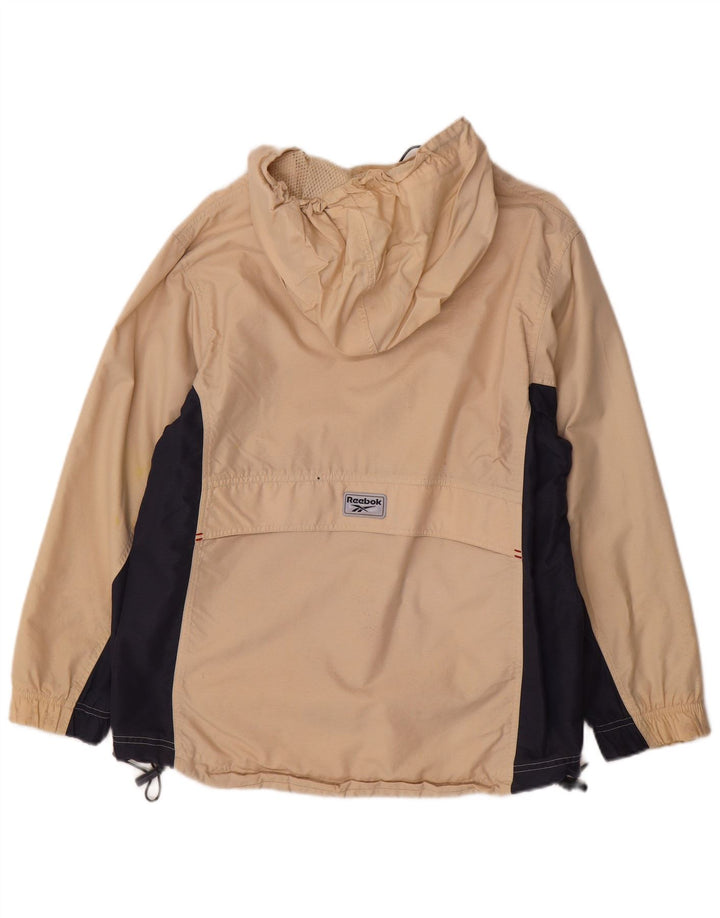 Reebok Dame Pullover Hætte Regnjakke UK 12 Medium Beige Colourblock