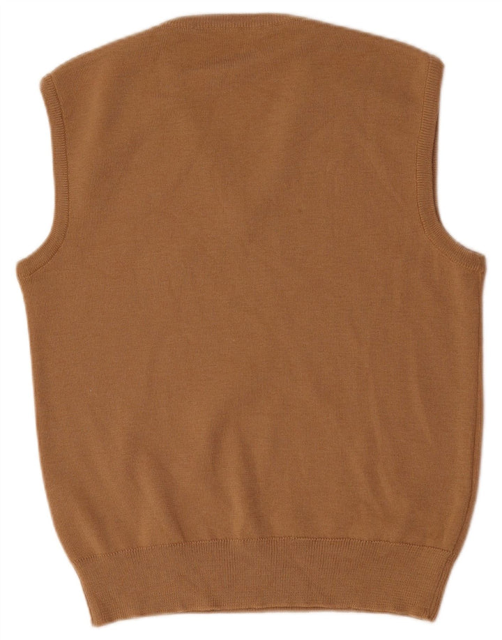 Vintage Herrevest Tank Top IT 48 Medium Beige Uld