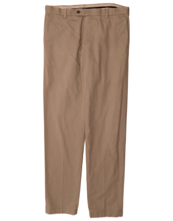 Brooks Brothers Herre Slim Chino Bukser W34 L34 Beige Bomuld