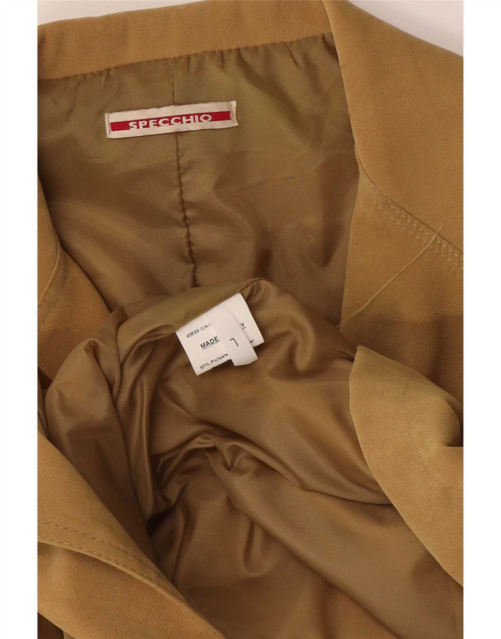 Specchio Dame 4-knaps blazerjakke UK 14 Large Beige Polyester