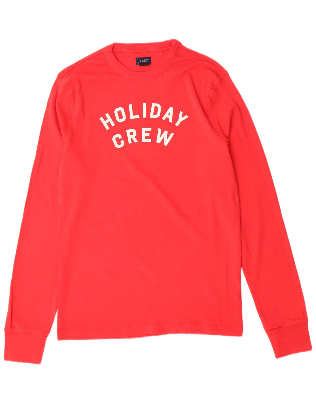 J. Crew Herre Grafisk Top Langærmet Medium Rød Bomuld