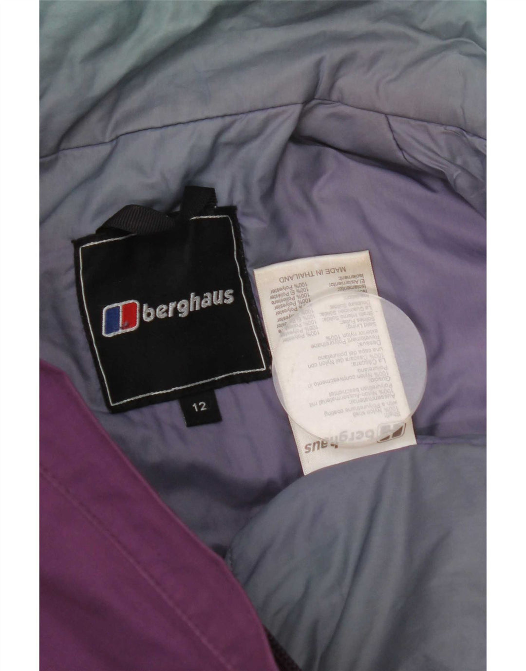 Berghaus Vindjakke med hætte til kvinder UK 12 Medium Lilla Nylon