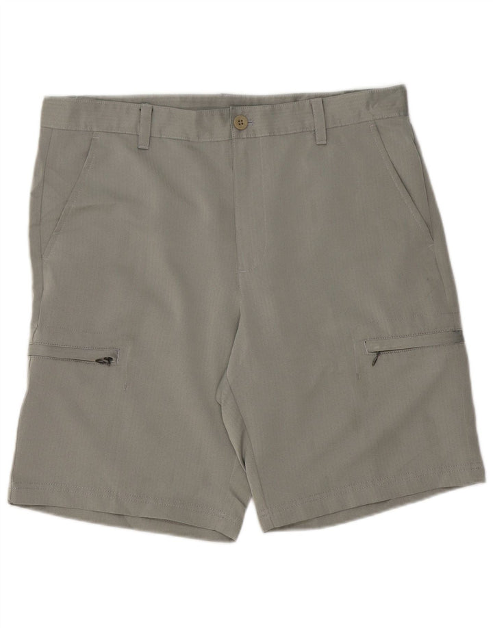 IZOD Golf Cargo Shorts til mænd W36 Large Grå sildebenspolyester