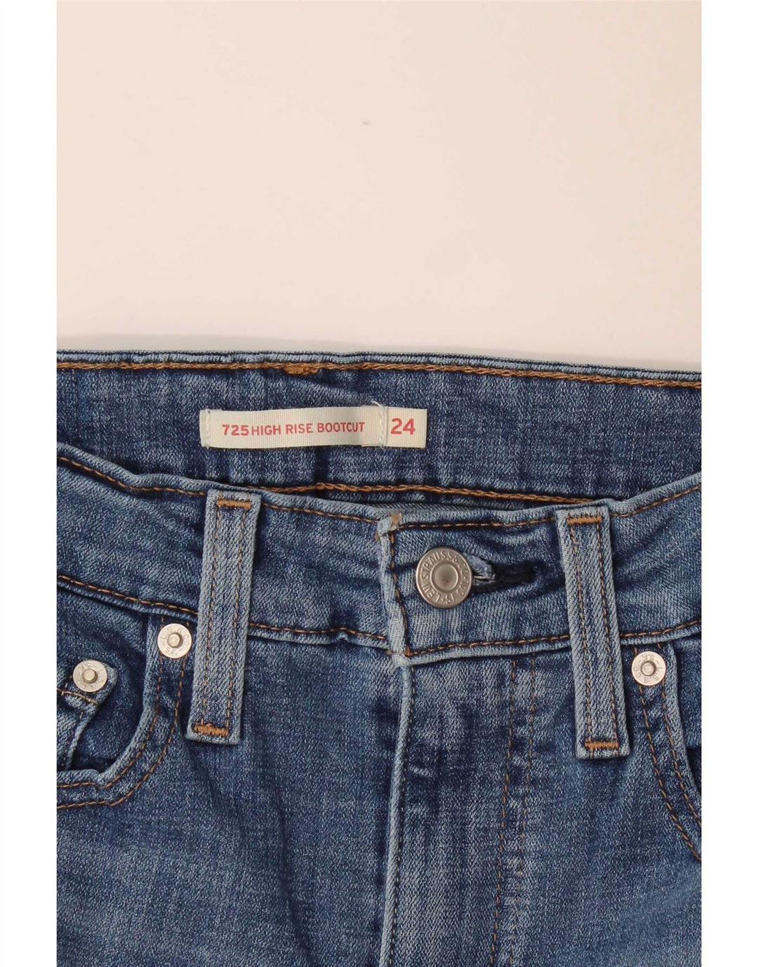 Levi's Dame 725 High Rise Bootcut Jeans W24 L31 Blå