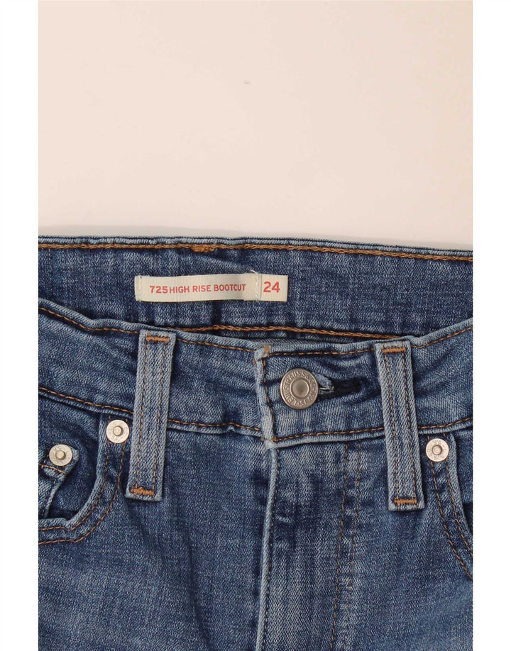 Levi's Dame 725 High Rise Bootcut Jeans W24 L31 Blå