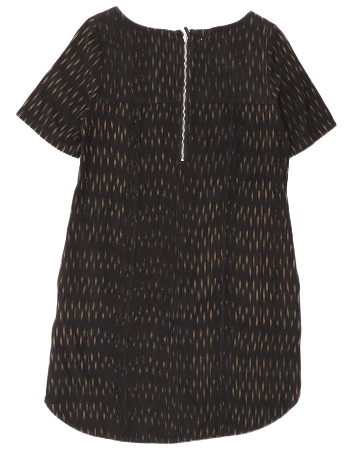 Monsoon Womens Shift Dress UK 12 Mellem sort plettet bomuld