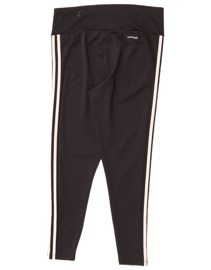 Adidas Aeroready Leggings til kvinder UK 16/18 Large Black Polyester