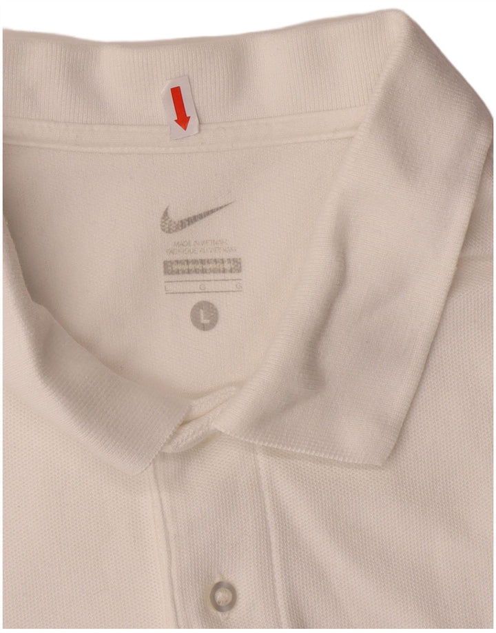 NIKE Polo Shirt til mænd, stor hvid