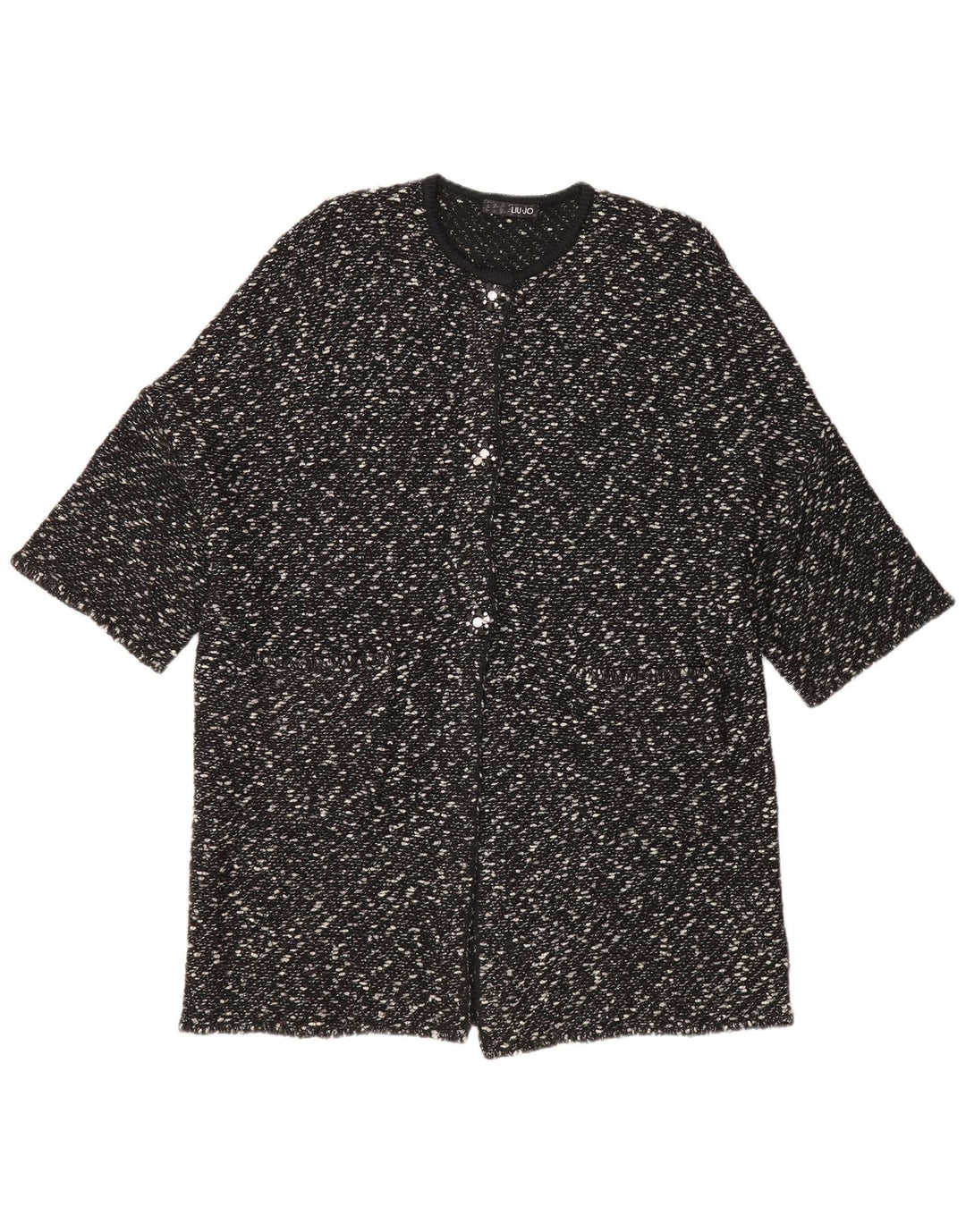 Liu Jo Dame Longline Kortærmet Cardigan Sweater IT 44 Medium Sort