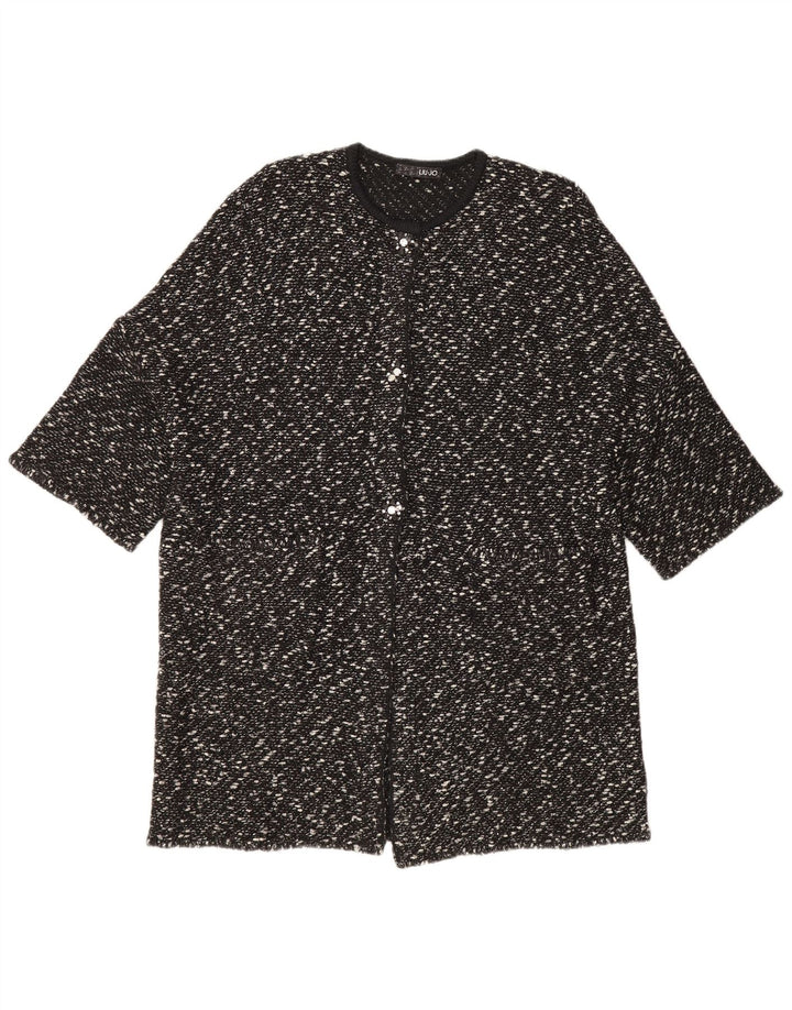 Liu Jo Dame Longline Kortærmet Cardigan Sweater IT 44 Medium Sort