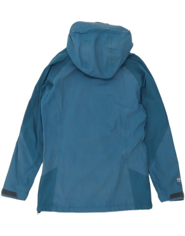 Berghaus Dame Hætte Oversized regnjakke UK 10 Small Blue Colourblock